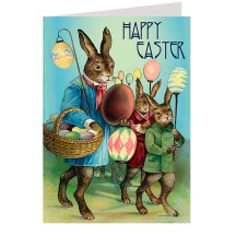 Bunny Egg Parade Easter Card ~ England